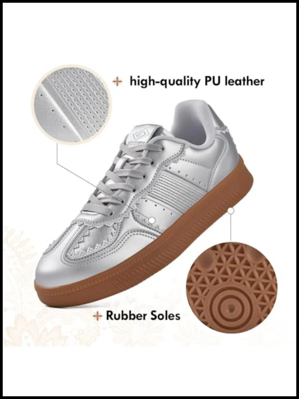 Ribbon Lace-Up Fashion Sneakers Arch Support Tennis Walking Shoes